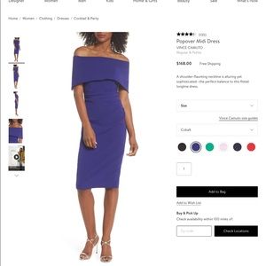 Vince Camuto popover midi dress